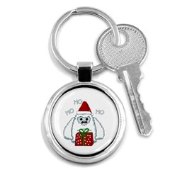 Yeti Xmas Key Chains (round)  by Valentinaart