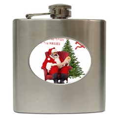 Karl Marx Santa  Hip Flask (6 Oz) by Valentinaart