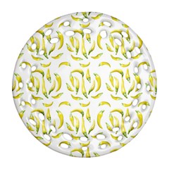 Chilli Pepers Pattern Motif Ornament (round Filigree) by dflcprints