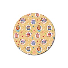 Fun Easter Eggs Rubber Coaster (round)  by allthingseveryone