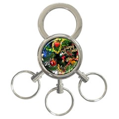 Decoration Christmas Celebration Gold 3-ring Key Chains by Celenk