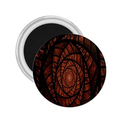 Fractal Red Brown Glass Fantasy 2 25  Magnets by Celenk