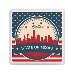 Retro Dallas Texas Skyline Memory Card Reader (square)  by Bigfootshirtshop