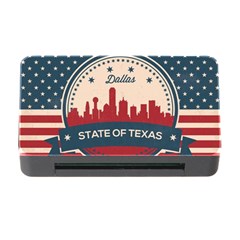 Retro Dallas Texas Skyline Memory Card Reader With Cf by Bigfootshirtshop