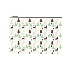 Reindeer Tree Forest Cosmetic Bag (large)  by patternstudio