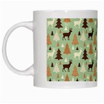 Reindeer Tree Forest Art White Mugs Left