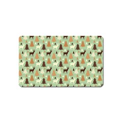 Reindeer Tree Forest Art Magnet (name Card) by patternstudio