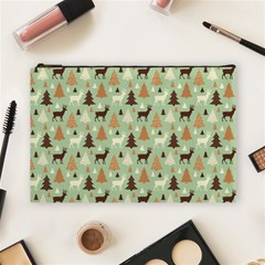 Reindeer Tree Forest Art Cosmetic Bag (large)  by patternstudio