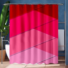 Geometric Shapes Magenta Pink Rose Shower Curtain 60  X 72  (medium)  by Celenk