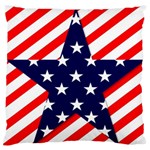 Patriotic Usa Stars Stripes Red Large Flano Cushion Case (One Side) Front