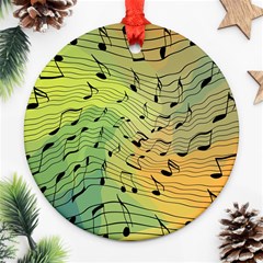 Music Notes Ornament (round) by linceazul