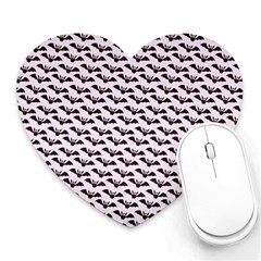 Halloween Lilac Paper Pattern Heart Mousepads by Celenk