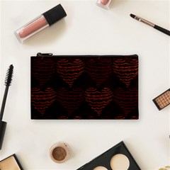 Heart Seamless Background Figure Cosmetic Bag (small)  by Celenk