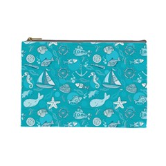 Fun Everyday Sea Life Cosmetic Bag (large)  by Bigfootshirtshop