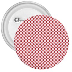 Sexy Red And White Polka Dot 3  Buttons by PodArtist