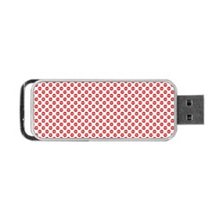 Sexy Red And White Polka Dot Portable Usb Flash (one Side) by PodArtist