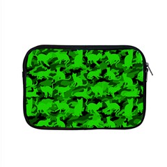 Bright Neon Green Catmouflage Apple Macbook Pro 15  Zipper Case by PodArtist