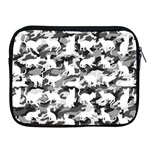 Black and White Catmouflage Camouflage Apple iPad 2/3/4 Zipper Cases Front