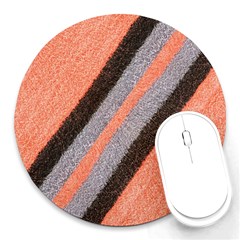 Fabric Textile Texture Surface Round Mousepads by Celenk