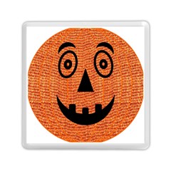 Fabric Halloween Pumpkin Funny Memory Card Reader (square)  by Celenk