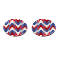 Texture Textile Surface Fabric Cufflinks (oval) by Celenk