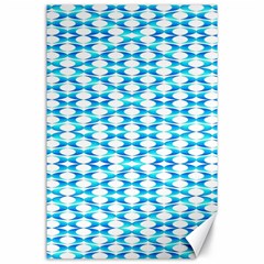 Fabric Geometric Aqua Crescents Canvas 24  X 36  by Celenk