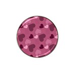 Mauve Valentine Heart Pattern Hat Clip Ball Marker (4 pack) Front