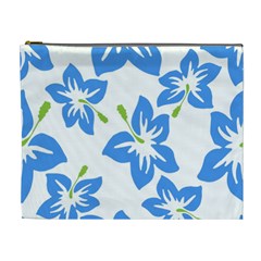 Hibiscus Wallpaper Flowers Floral Cosmetic Bag (xl) by Celenk