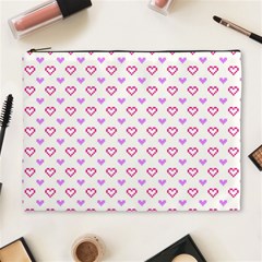 Pixel Hearts Cosmetic Bag (xl) by jumpercat