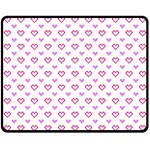 Pixel Hearts Double Sided Fleece Blanket (Medium)  58.8 x47.4  Blanket Front