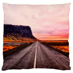 Iceland Sky Clouds Sunset Large Flano Cushion Case (two Sides) by BangZart