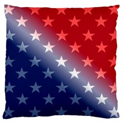 America Patriotic Red White Blue Large Cushion Case (two Sides) by BangZart