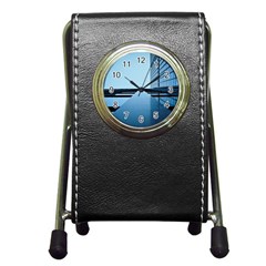 Architecture Modern Building Facade Pen Holder Desk Clocks by BangZart