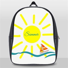 Summer Beach Holiday Holidays Sun School Bag (large) by BangZart