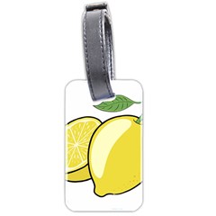 Lemon Fruit Green Yellow Citrus Luggage Tags (two Sides) by BangZart