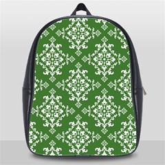 St Patrick S Day Damask Vintage School Bag (xl) by BangZart