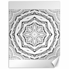 Mandala Pattern Floral Canvas 18  X 24   by BangZart