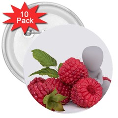 Fruit Healthy Vitamin Vegan 3  Buttons (10 Pack)  by BangZart