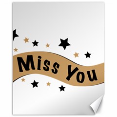 Lettering Miss You Banner Canvas 11  X 14   by BangZart