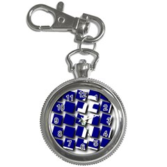 Facebook Social Media Network Blue Key Chain Watches by Celenk