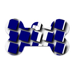 Facebook Social Media Network Blue Dog Tag Bone (two Sides) by Celenk