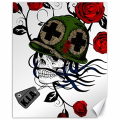 Skull Skeleton Dead Death Face Canvas 16  X 20   by Celenk