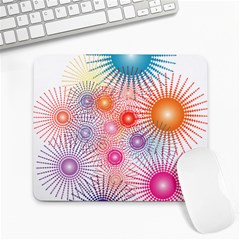 Stars Fireworks Colors Large Mousepads by Celenk