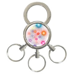 Stars Fireworks Colors 3-ring Key Chains by Celenk