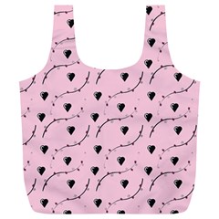 Love Hearth Pink Pattern Full Print Recycle Bags (l)  by Celenk