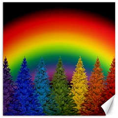 Christmas Colorful Rainbow Colors Canvas 16  X 16   by Celenk