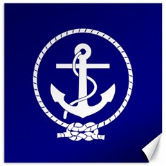 Anchor Flag Blue Background Canvas 16  X 16   by Celenk