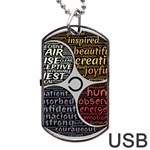 Person Character Characteristics Dog Tag USB Flash (One Side) Front