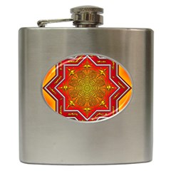 Mandala Zen Meditation Spiritual Hip Flask (6 Oz) by Celenk