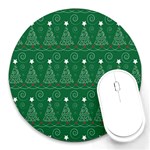 Christmas Tree Holiday Star Round Mousepads Front